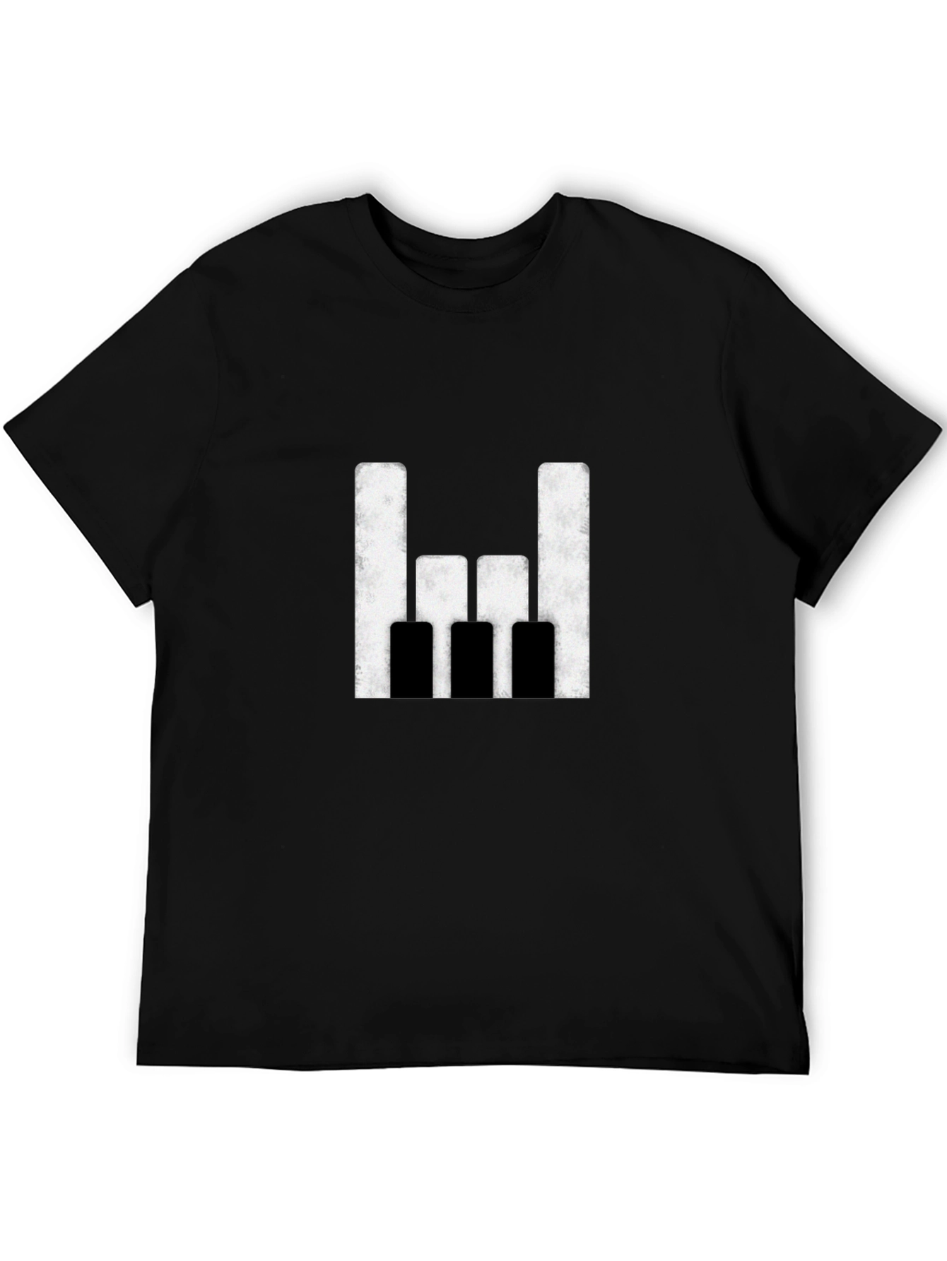 Rock On Piano Keys Graphic Tee
