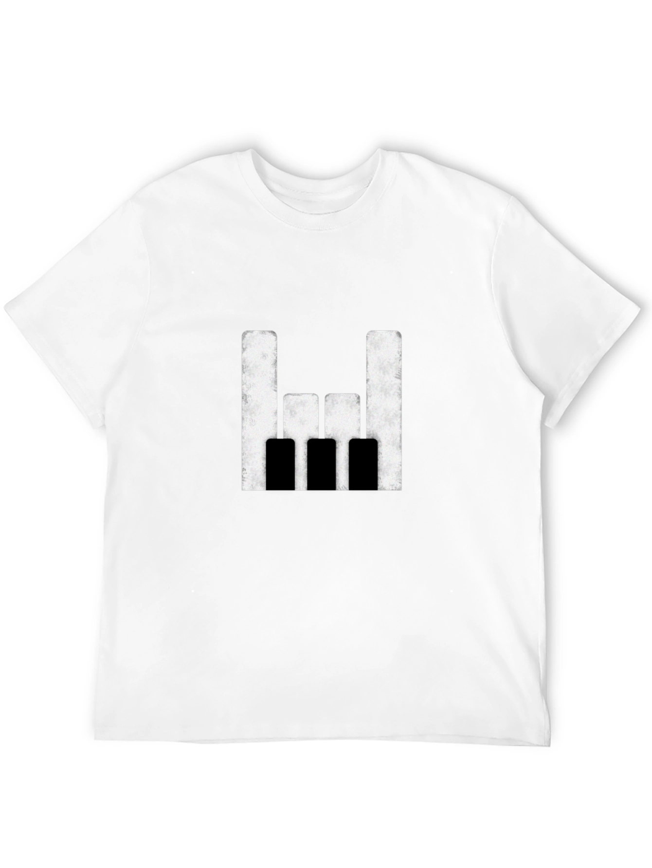 Rock On Piano Keys Graphic Tee