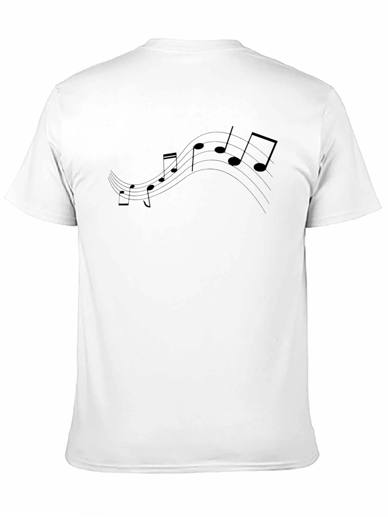 Musical Notes Graphic Tee - Black