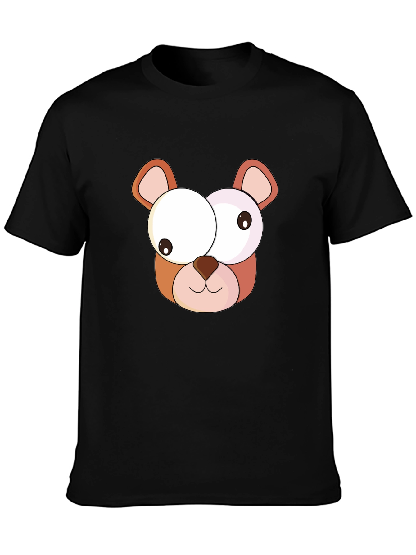 Funny Bear Graphic Tee - Casual Black T-Shirt