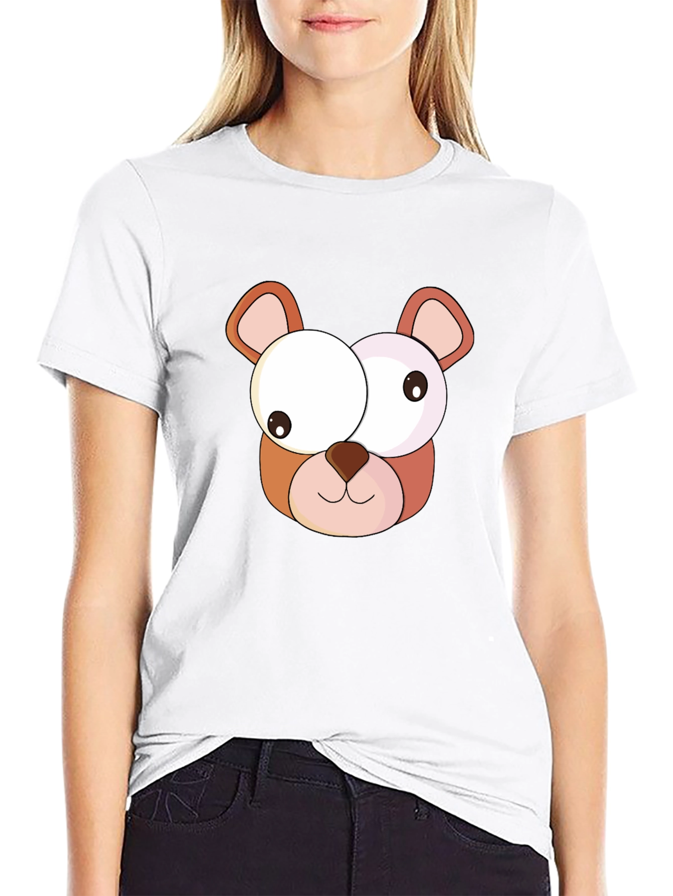 Funny Bear Graphic Tee - Casual Black T-Shirt