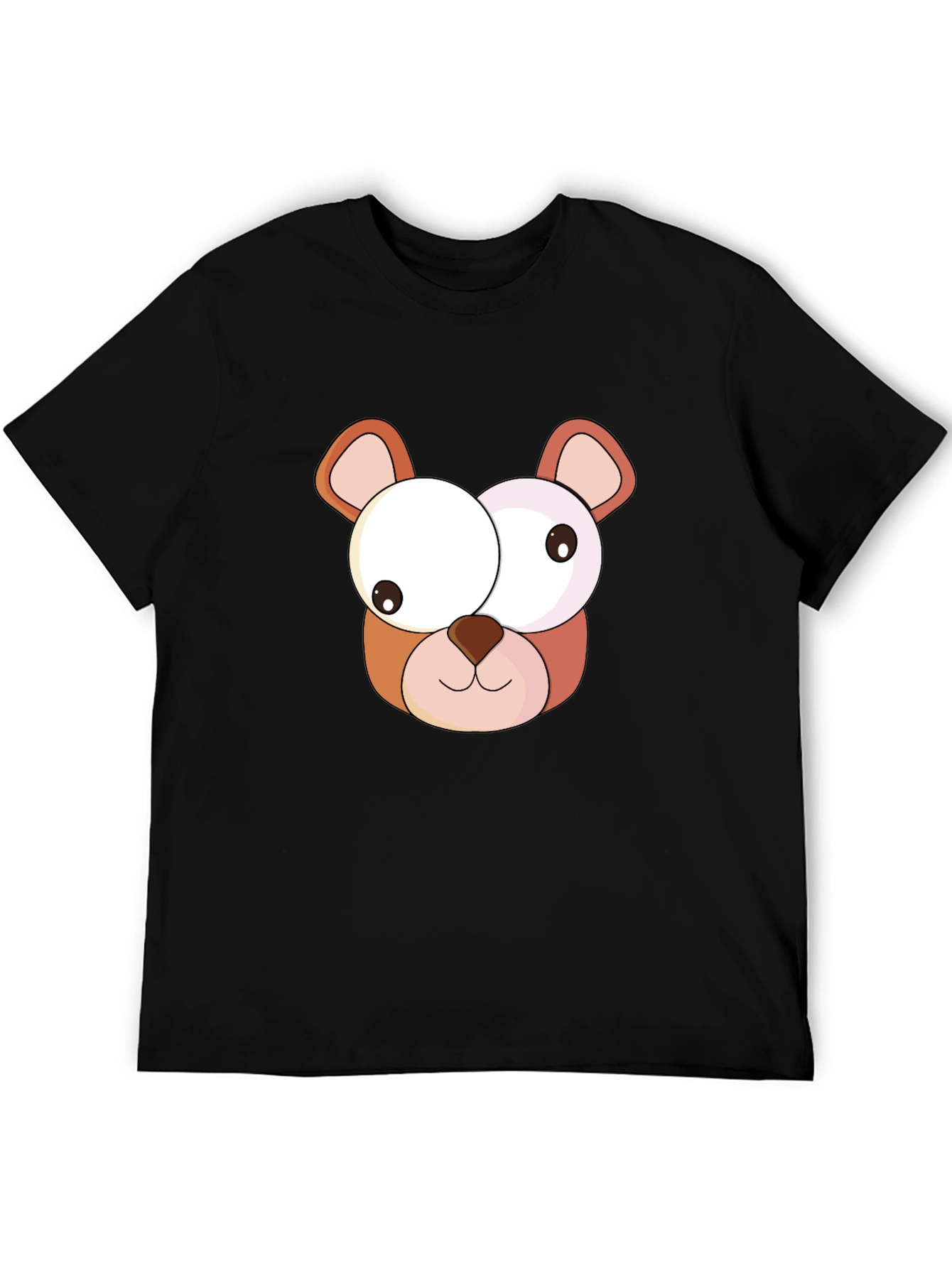 Funny Bear Graphic Tee - Casual Black T-Shirt