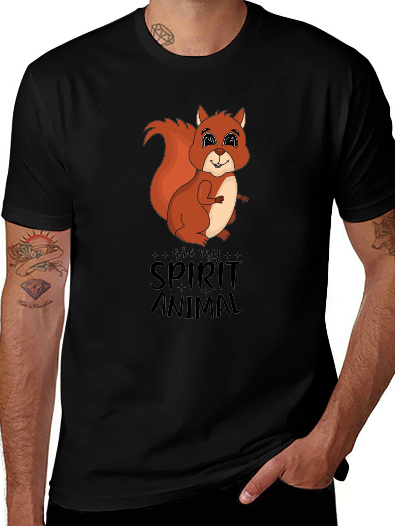 Squirrel Spirit Animal Graphic T-Shirt