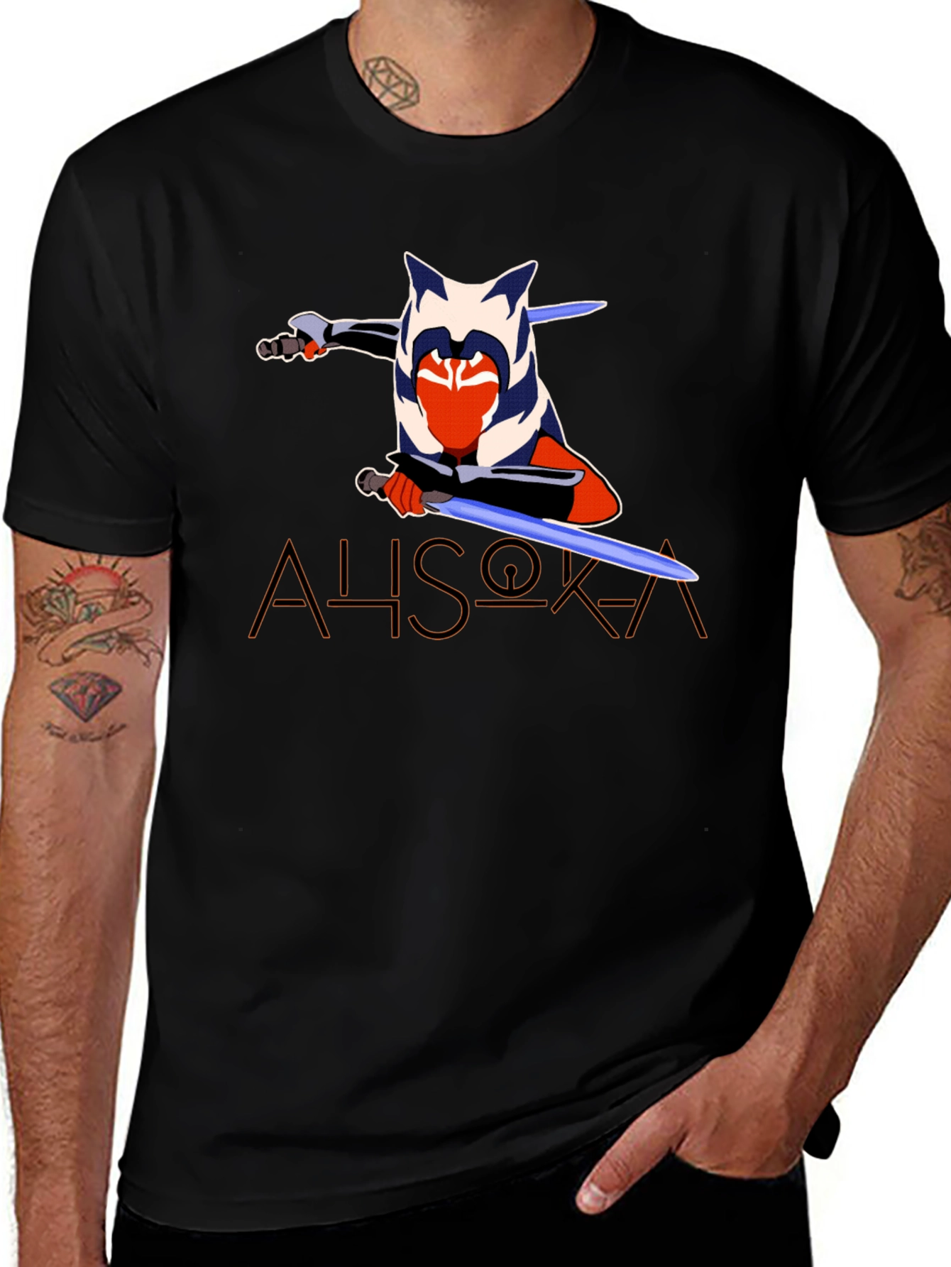 Ahsoka Tano Graphic T-Shirt - Black Star Wars Tee