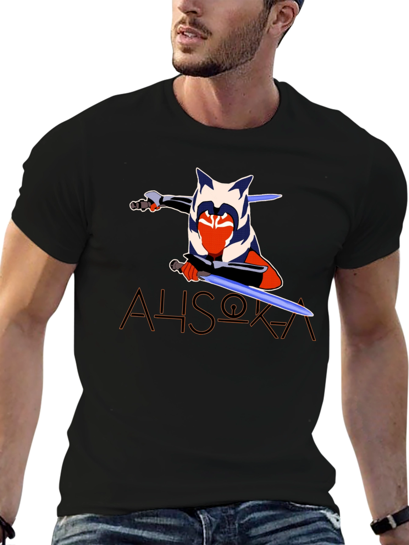 Ahsoka Tano Graphic T-Shirt - Black Star Wars Tee