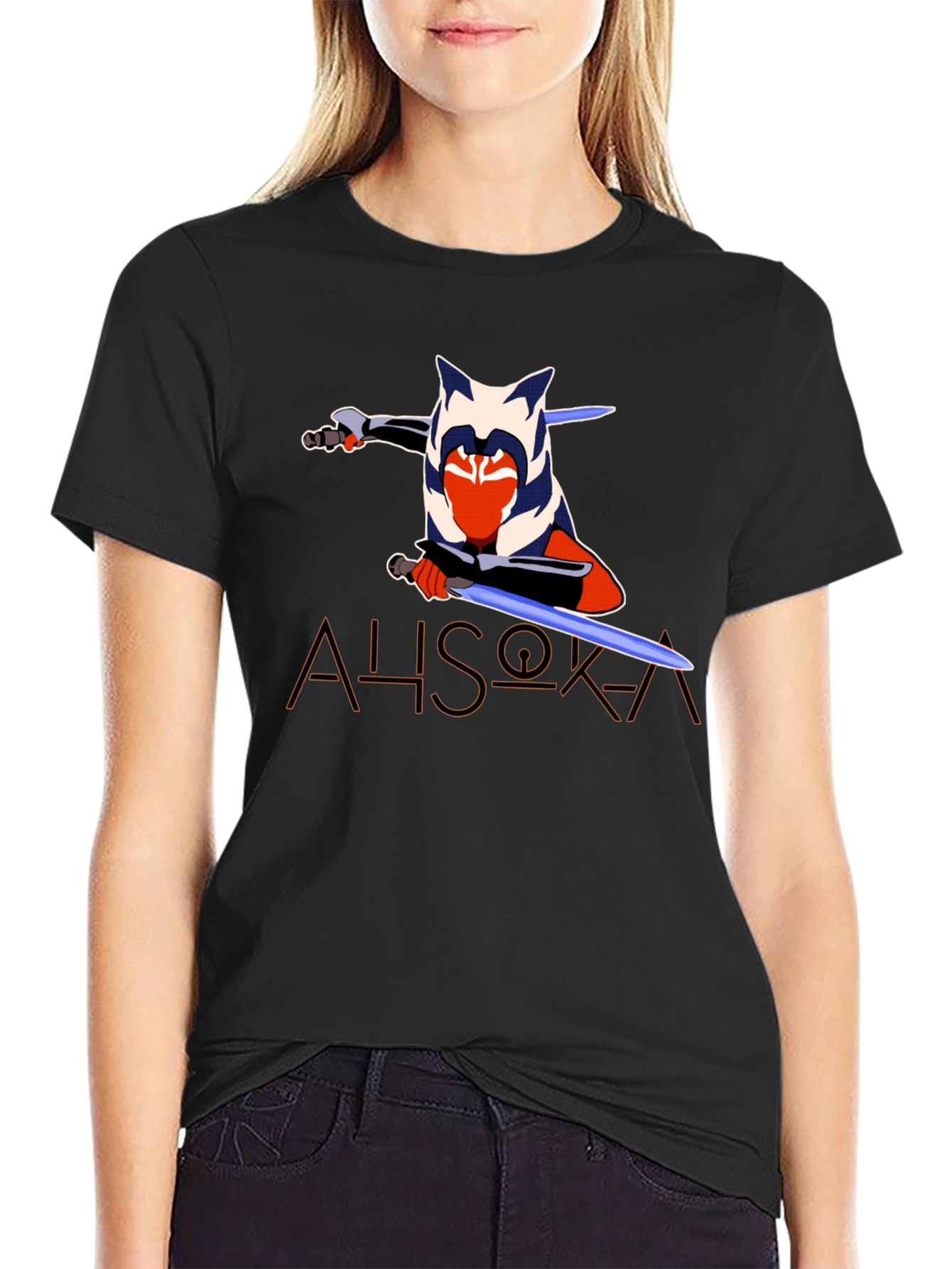 Ahsoka Tano Graphic T-Shirt - Black Star Wars Tee