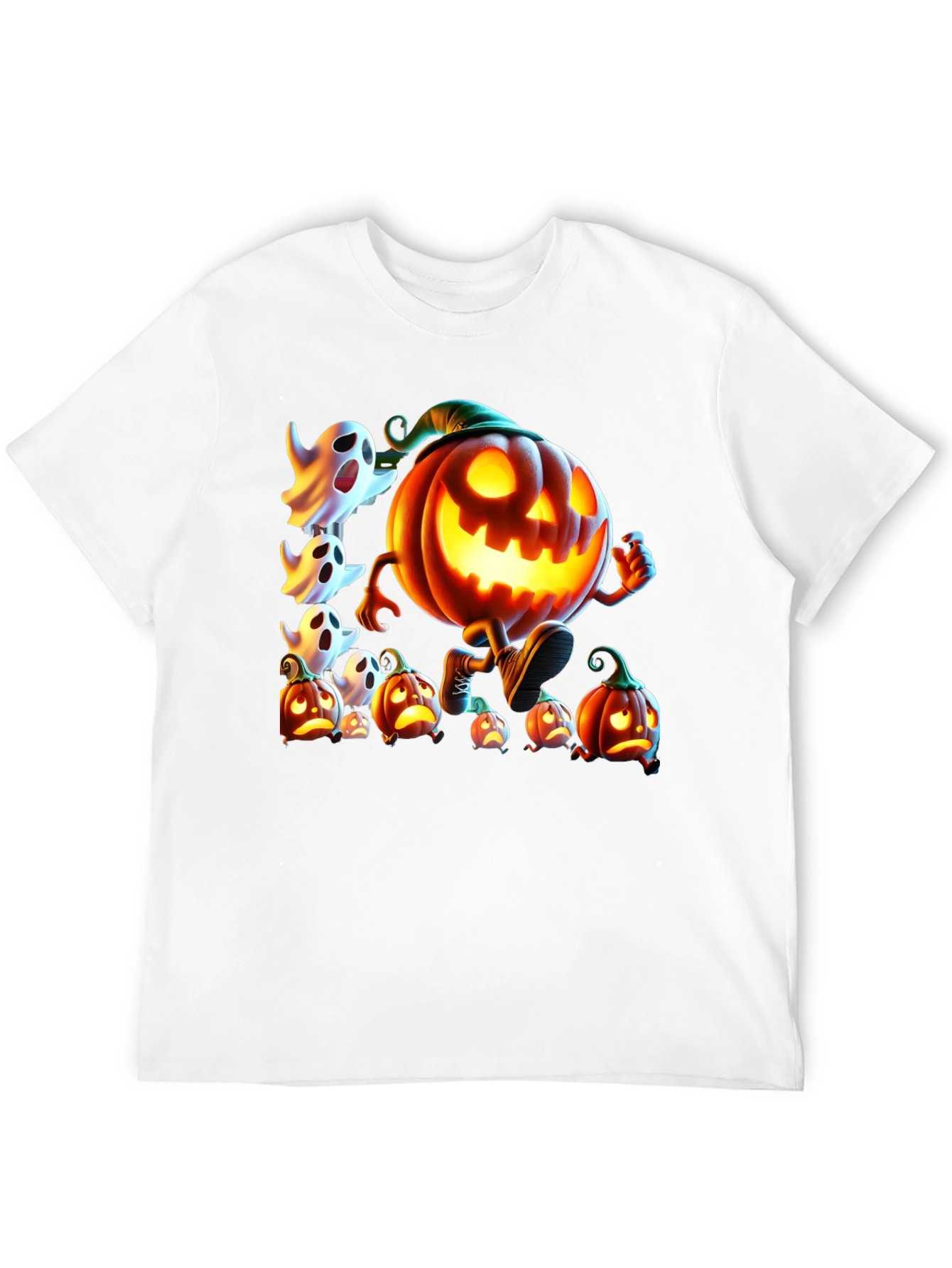 Halloween Pumpkin & Ghost Graphic Tee