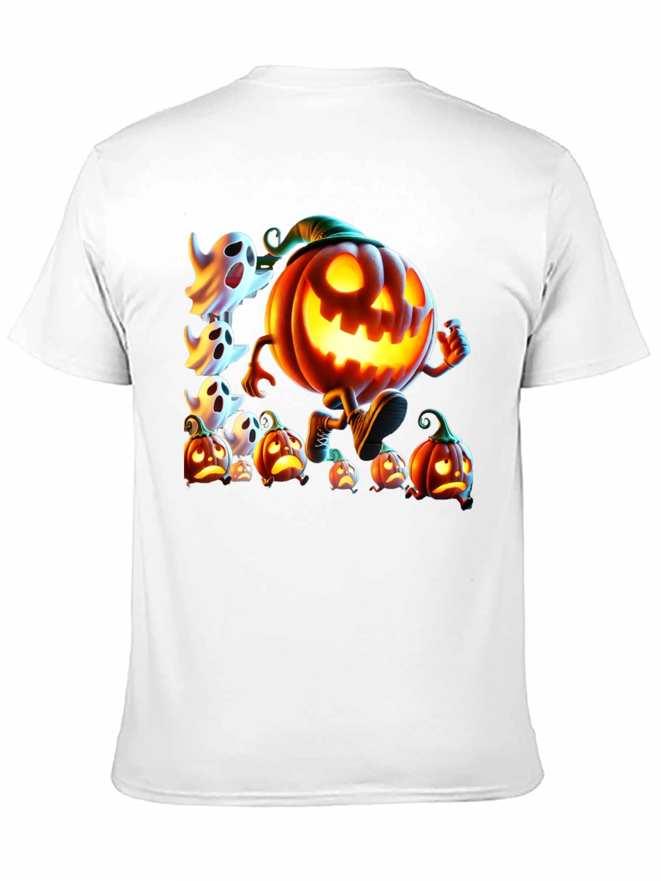 Halloween Pumpkin & Ghost Graphic Tee