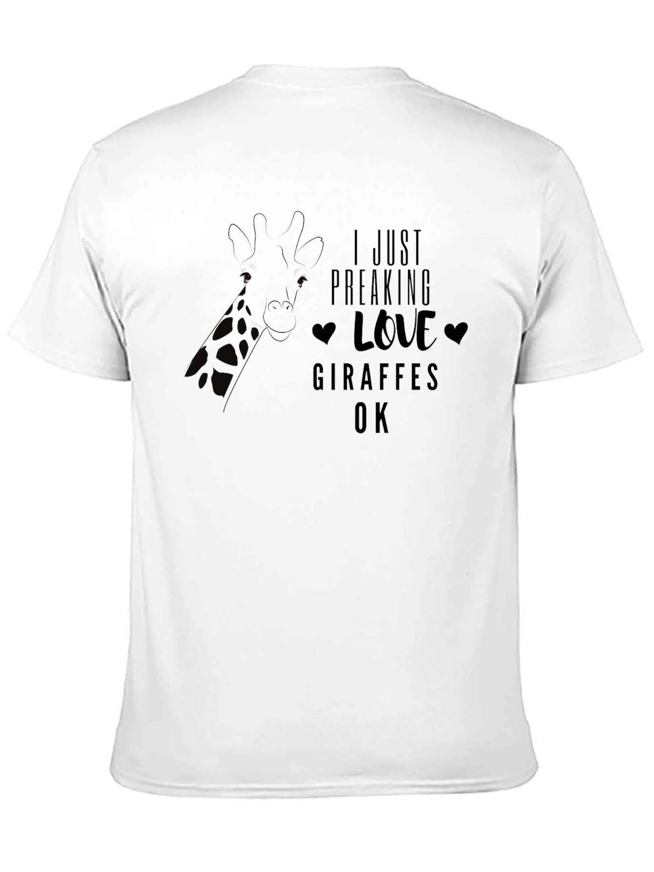 I Love Giraffes T-Shirt Animal Graphic Tee