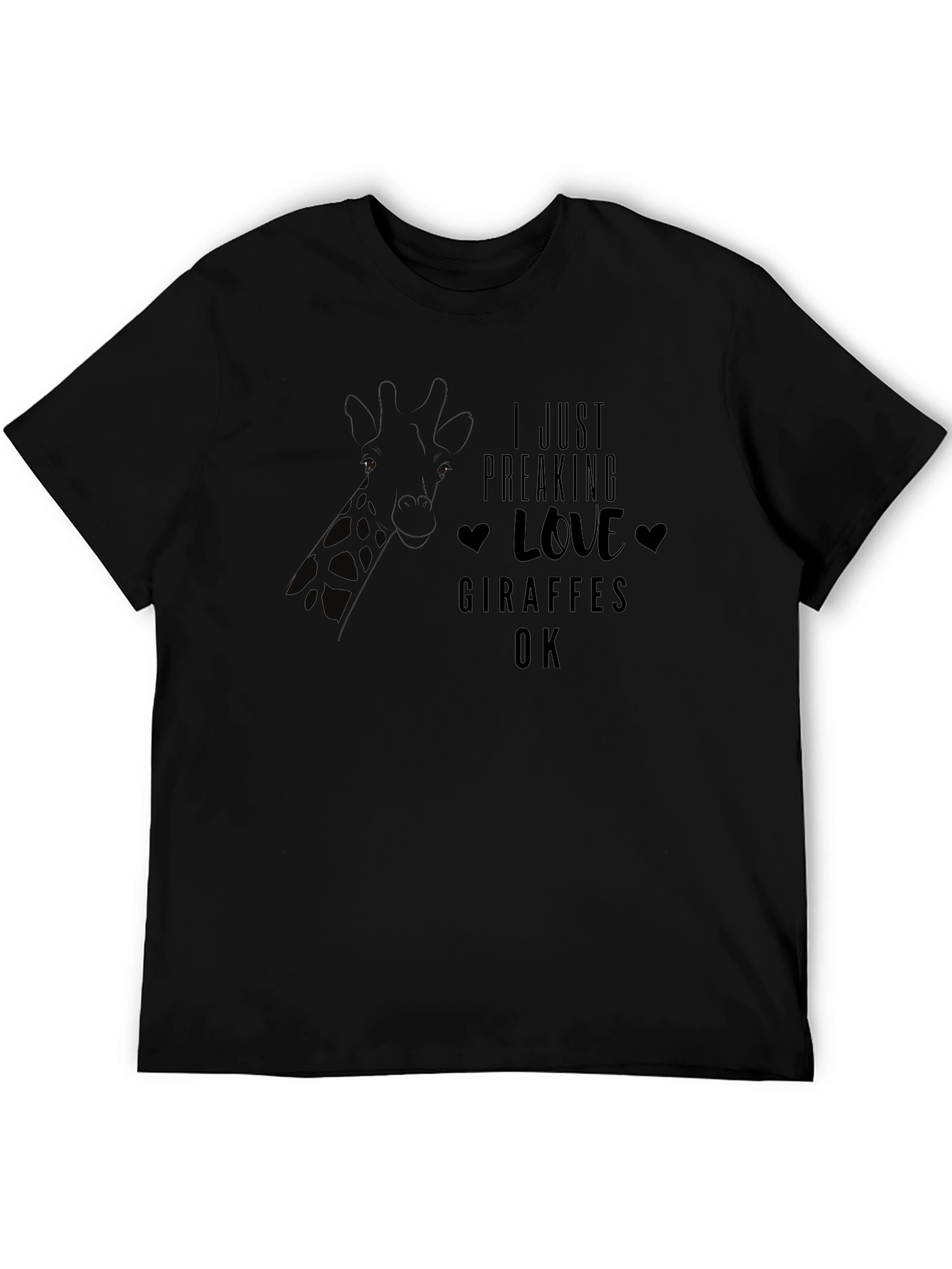 I Love Giraffes T-Shirt Animal Graphic Tee