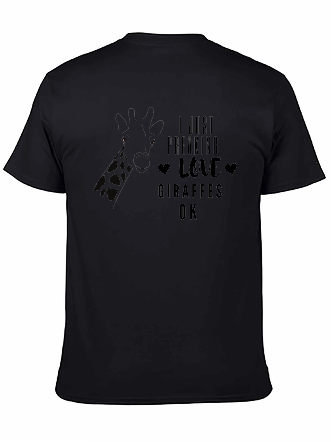I Love Giraffes T-Shirt Animal Graphic Tee