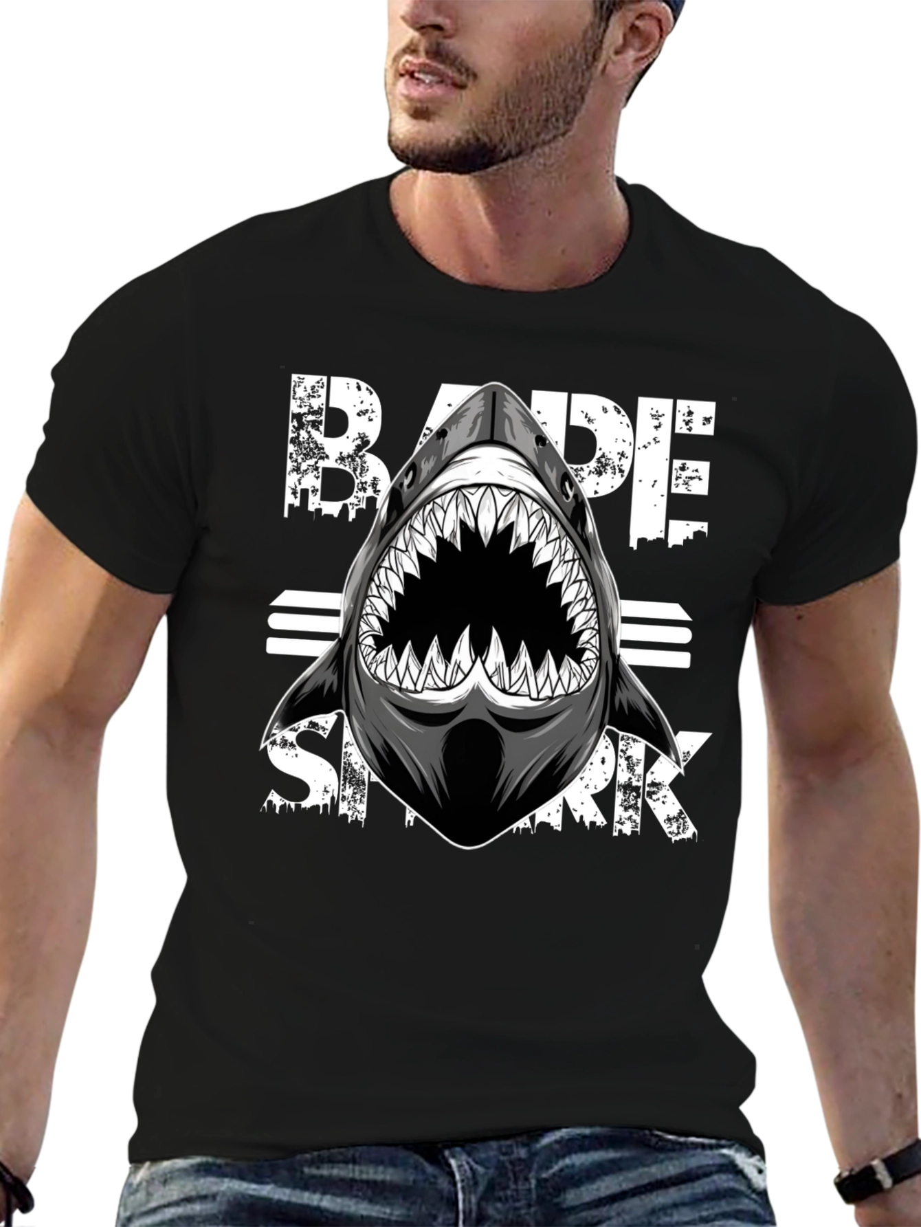 BAPE Shark Graphic Black T-Shirt