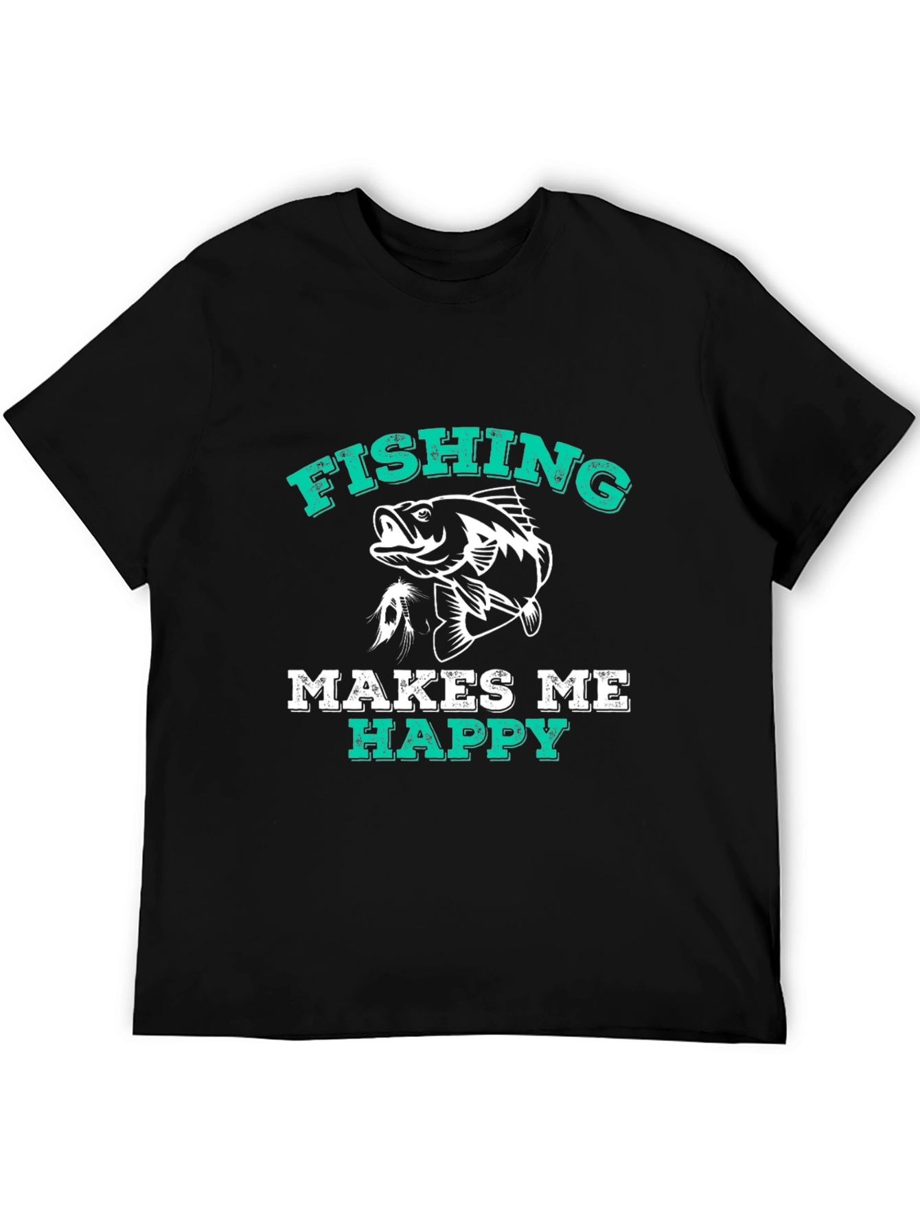 Fishing Makes Me Happy T-Shirt
