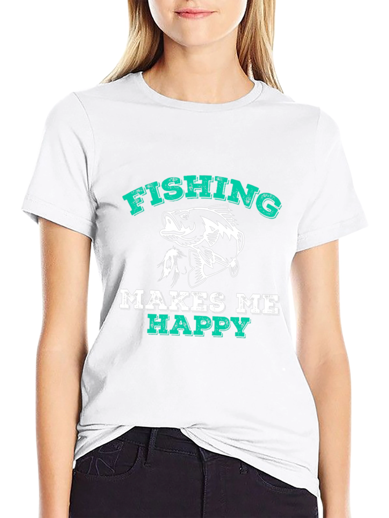 Fishing Makes Me Happy T-Shirt