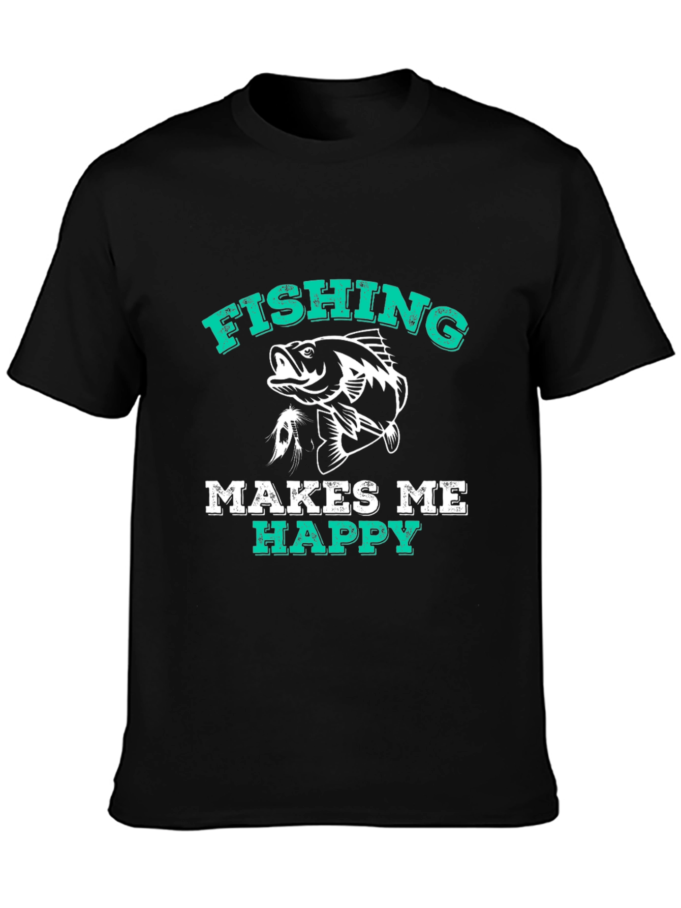 Fishing Makes Me Happy T-Shirt