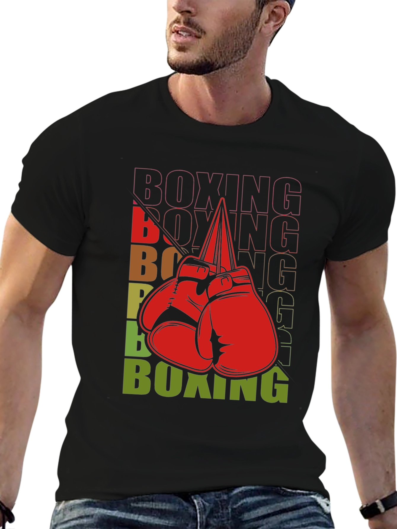 Boxing Gloves Graphic Tee - Retro Style