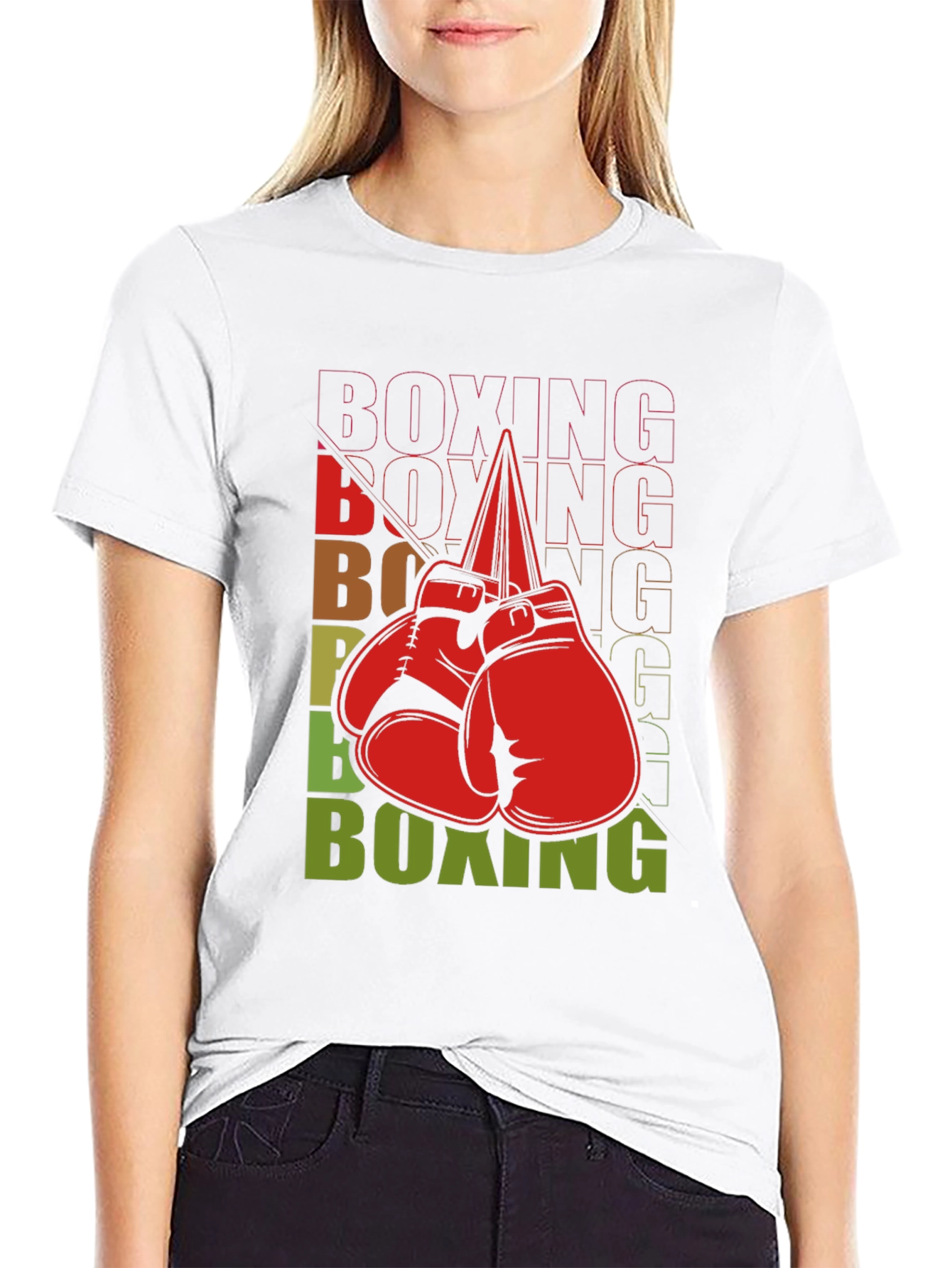 Boxing Gloves Graphic Tee - Retro Style