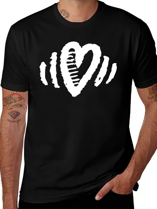 Heartbeat Graphic T-Shirt - Black Cotton Tee