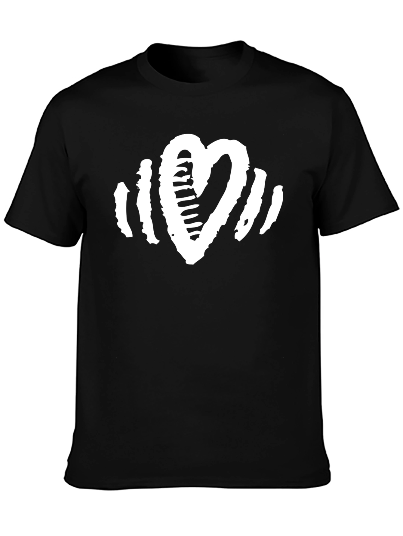Heartbeat Graphic T-Shirt - Black Cotton Tee