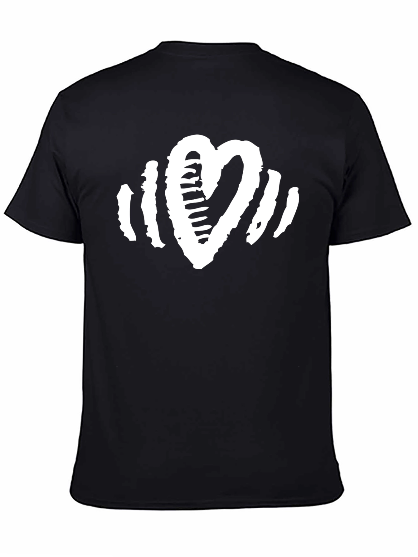 Heartbeat Graphic T-Shirt - Black Cotton Tee