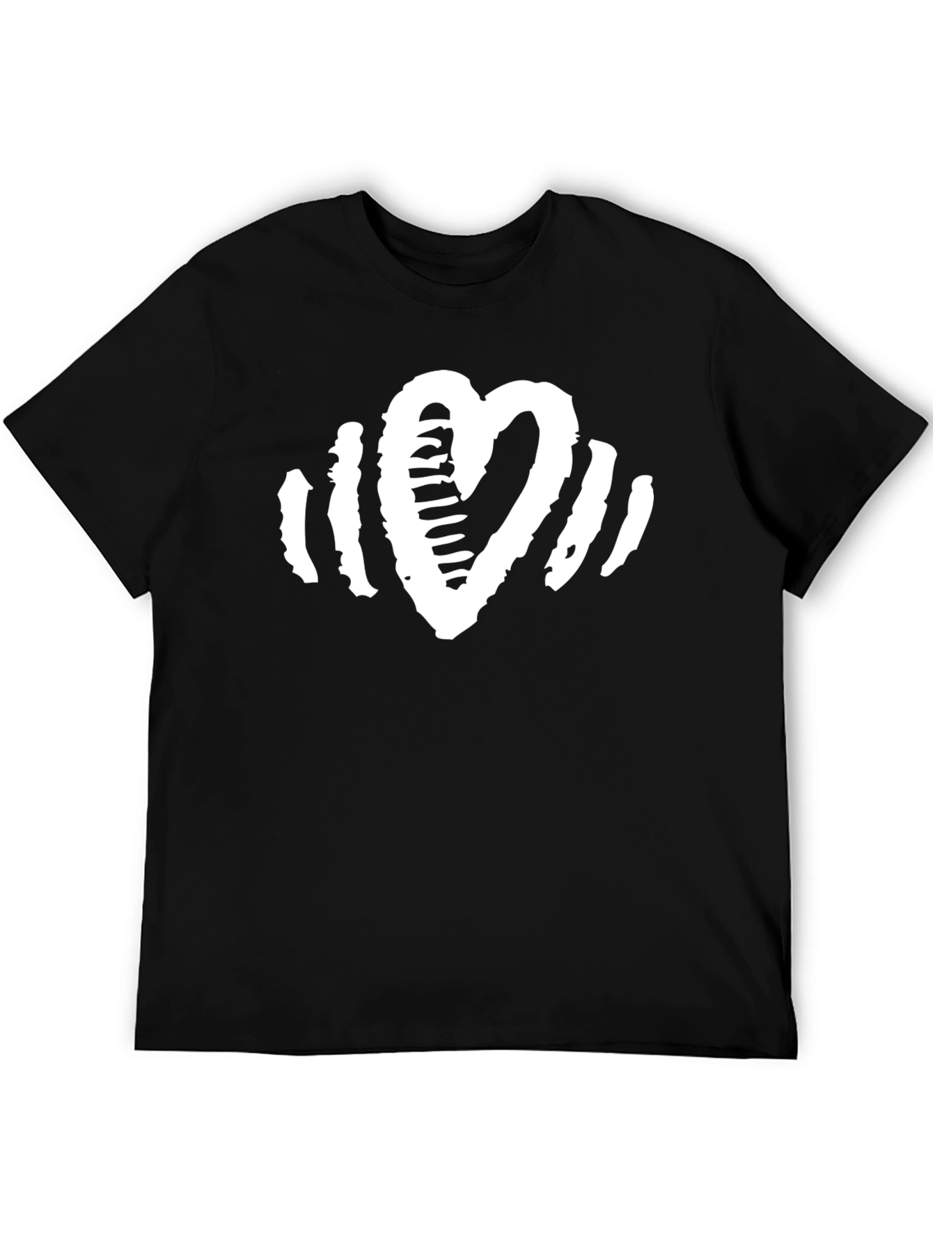Heartbeat Graphic T-Shirt - Black Cotton Tee