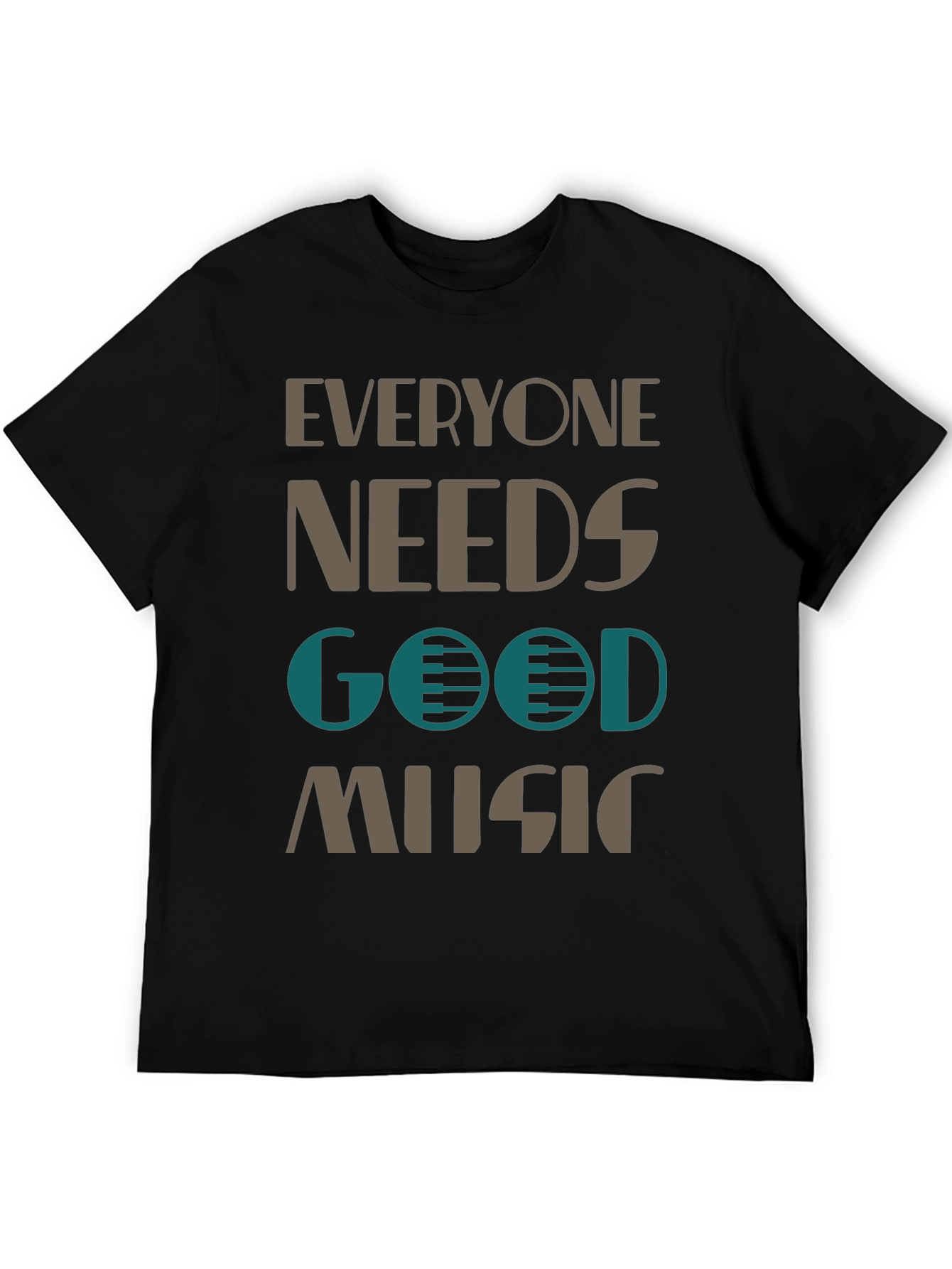 Everyone Needs Good Music Black Graphic Tee