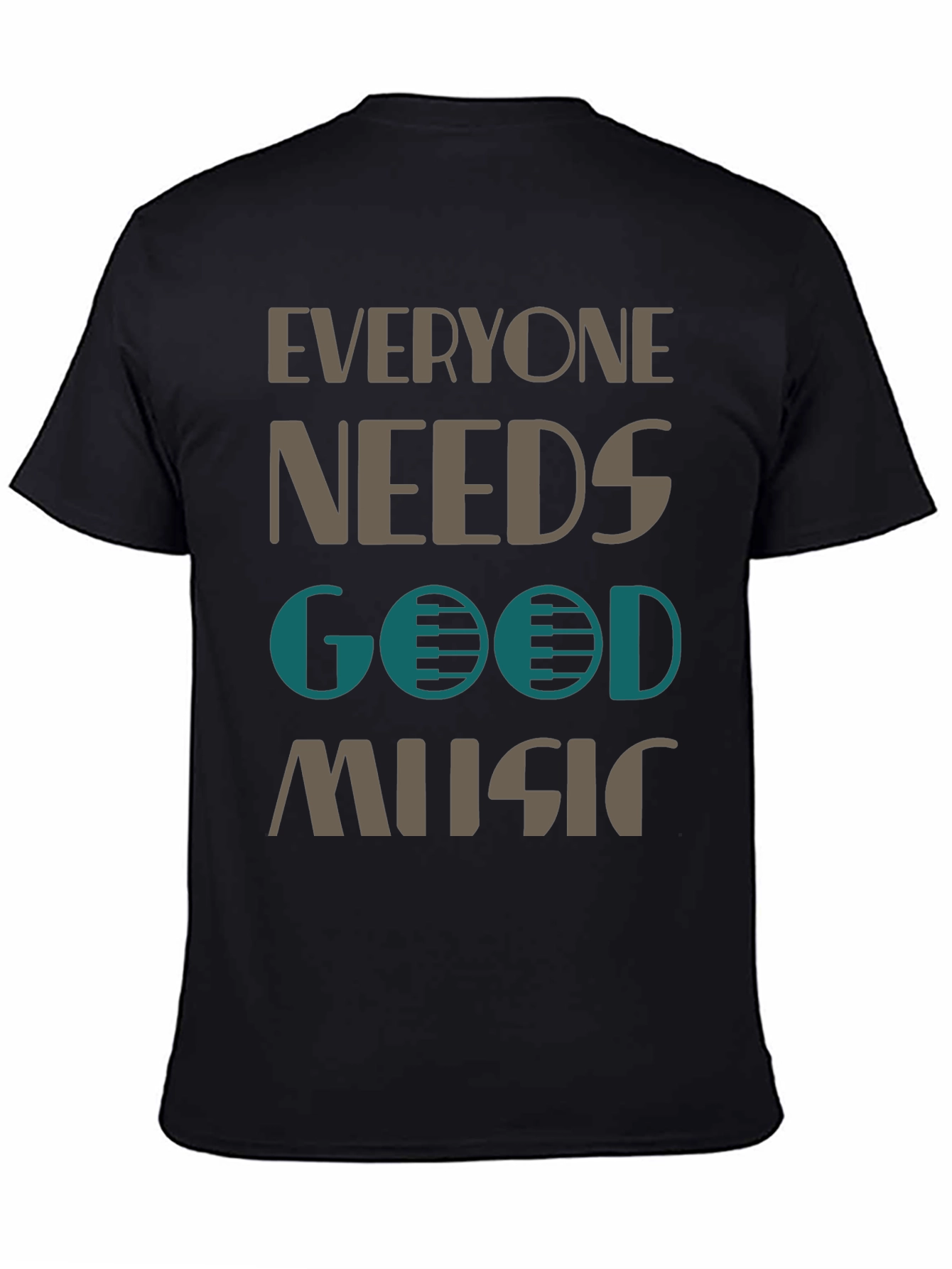Everyone Needs Good Music Black Graphic Tee