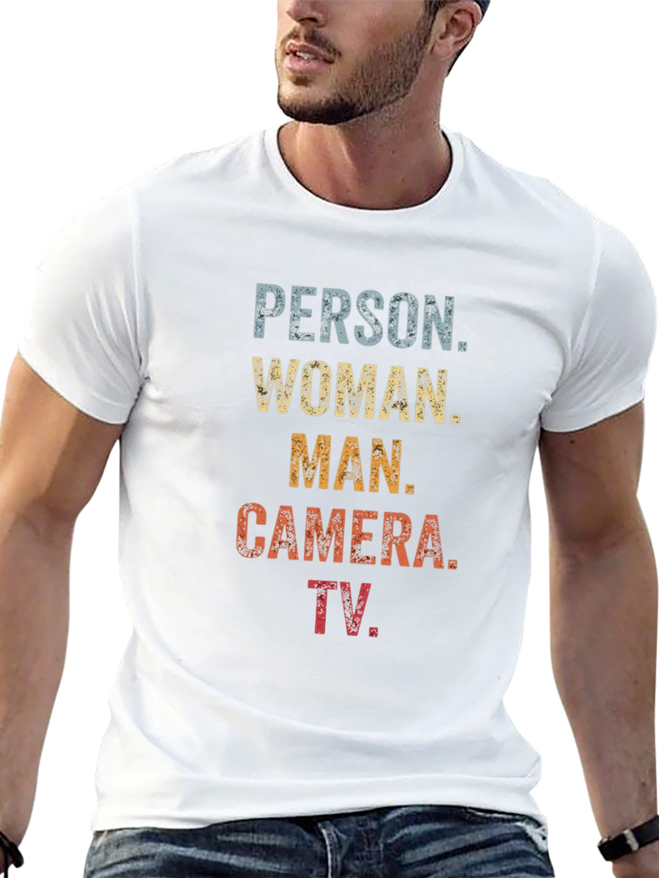 Person Woman Man Camera TV T-Shirt