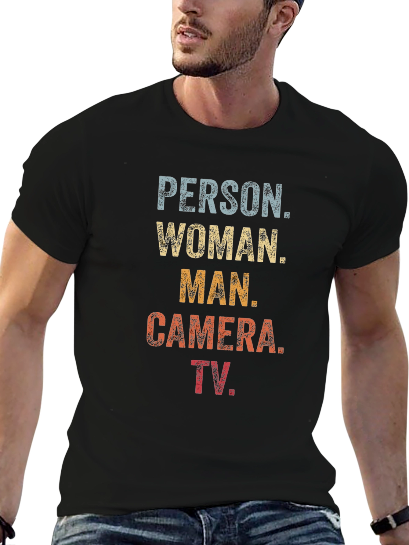 Person Woman Man Camera TV T-Shirt