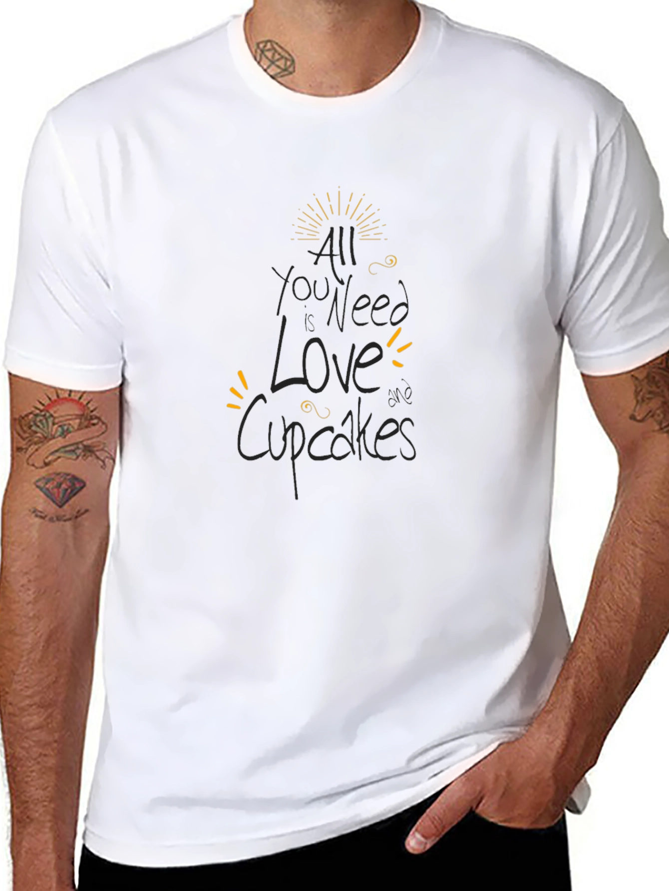 All You Need is Love and Cupcakes Black T-Shirt