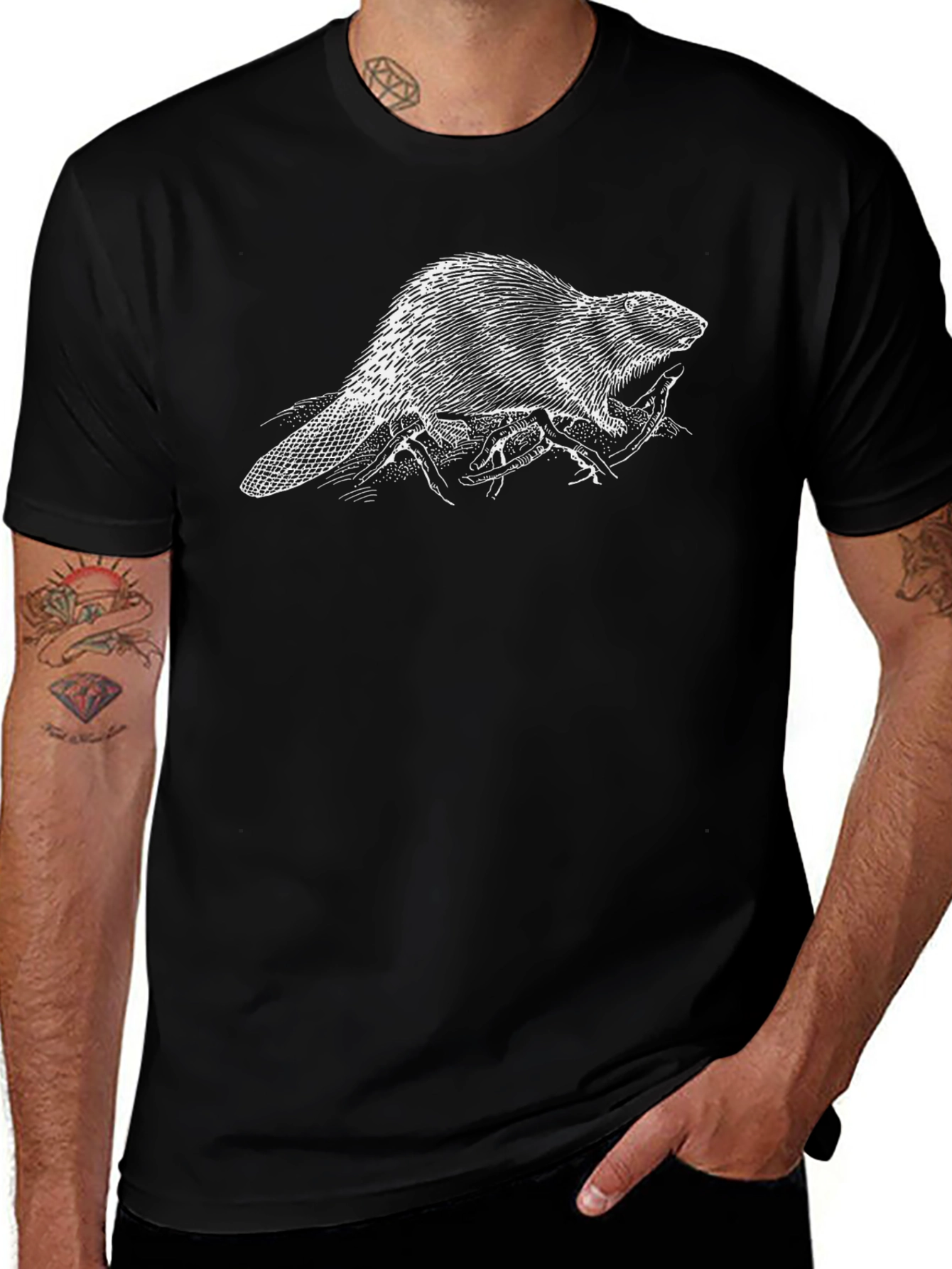 Beaver Graphic Tee - Stylish Casual Wear