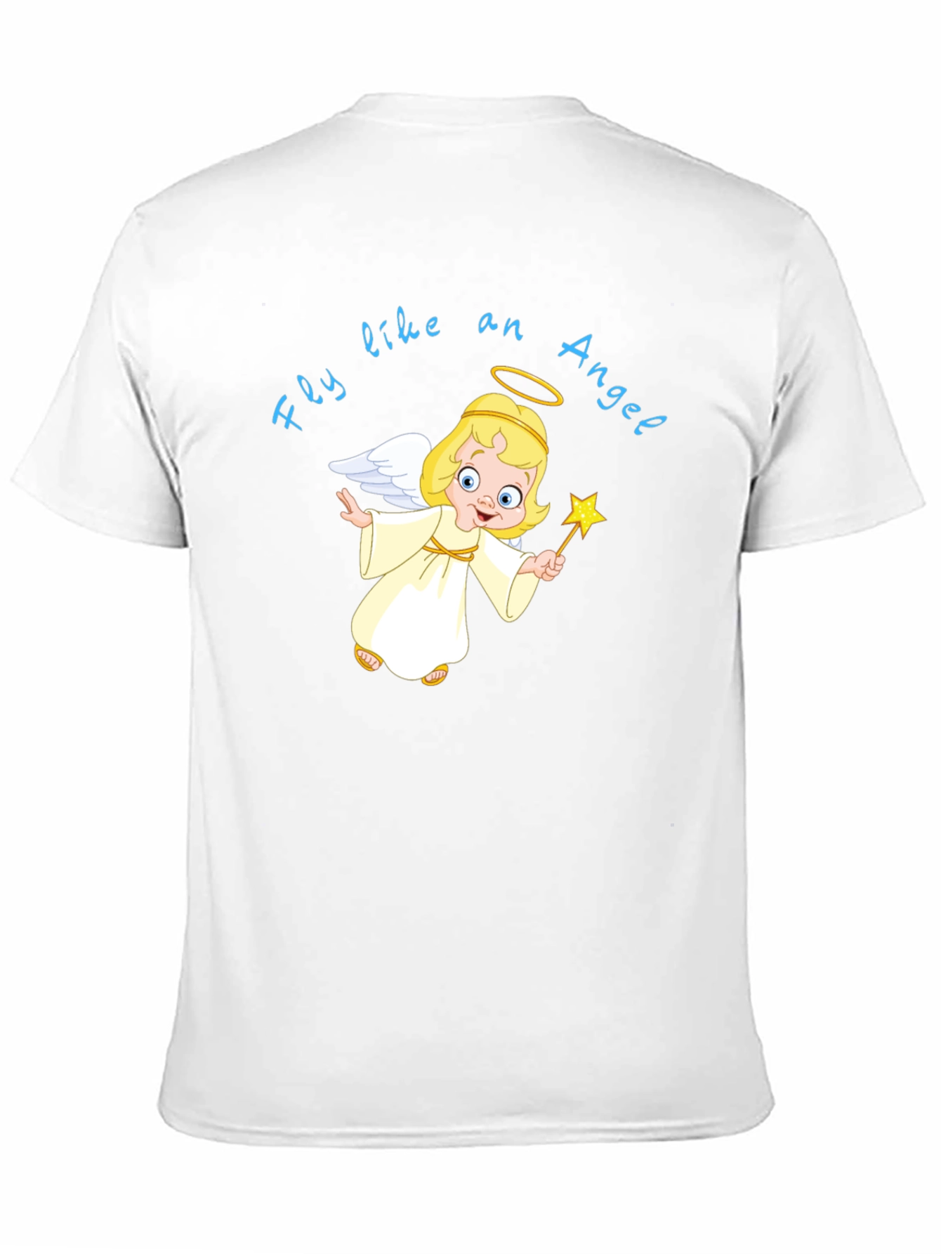 Fly Like an Angel T-Shirt Black Cotton Graphic Tee