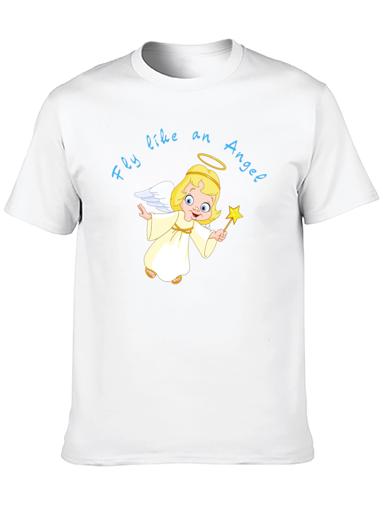 Fly Like an Angel T-Shirt Black Cotton Graphic Tee