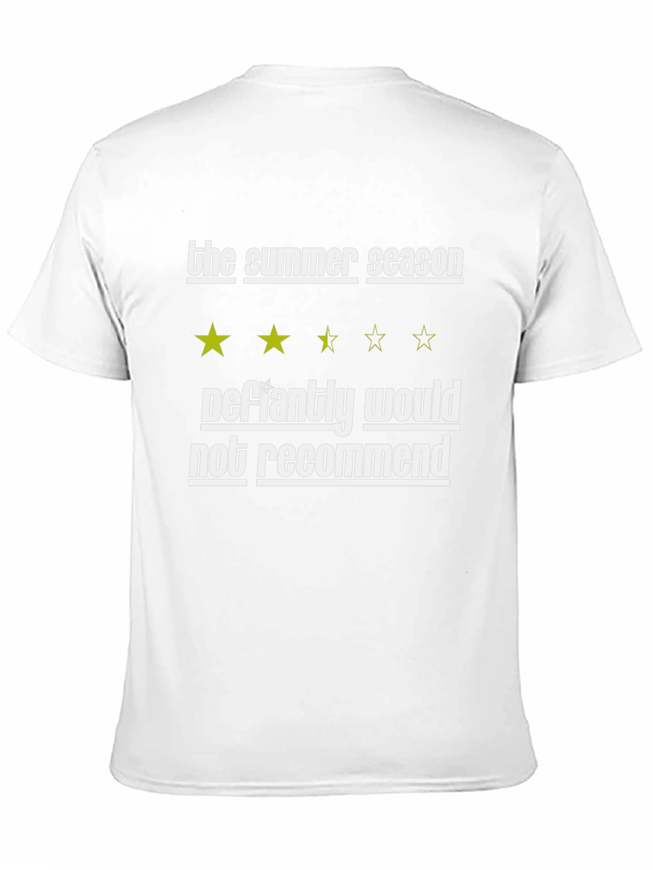 Funny Summer Season Not Recommend Tee