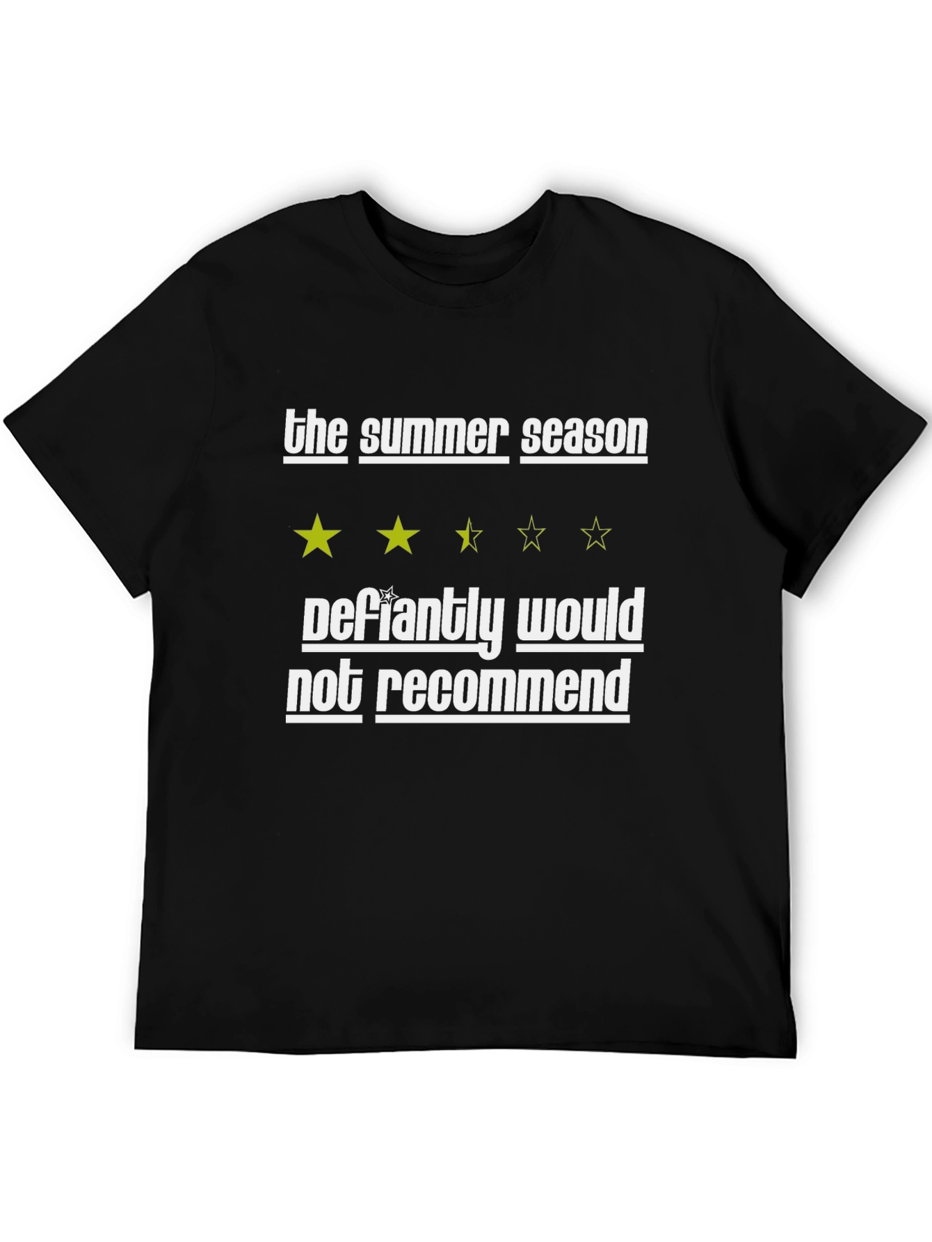 Funny Summer Season Not Recommend Tee