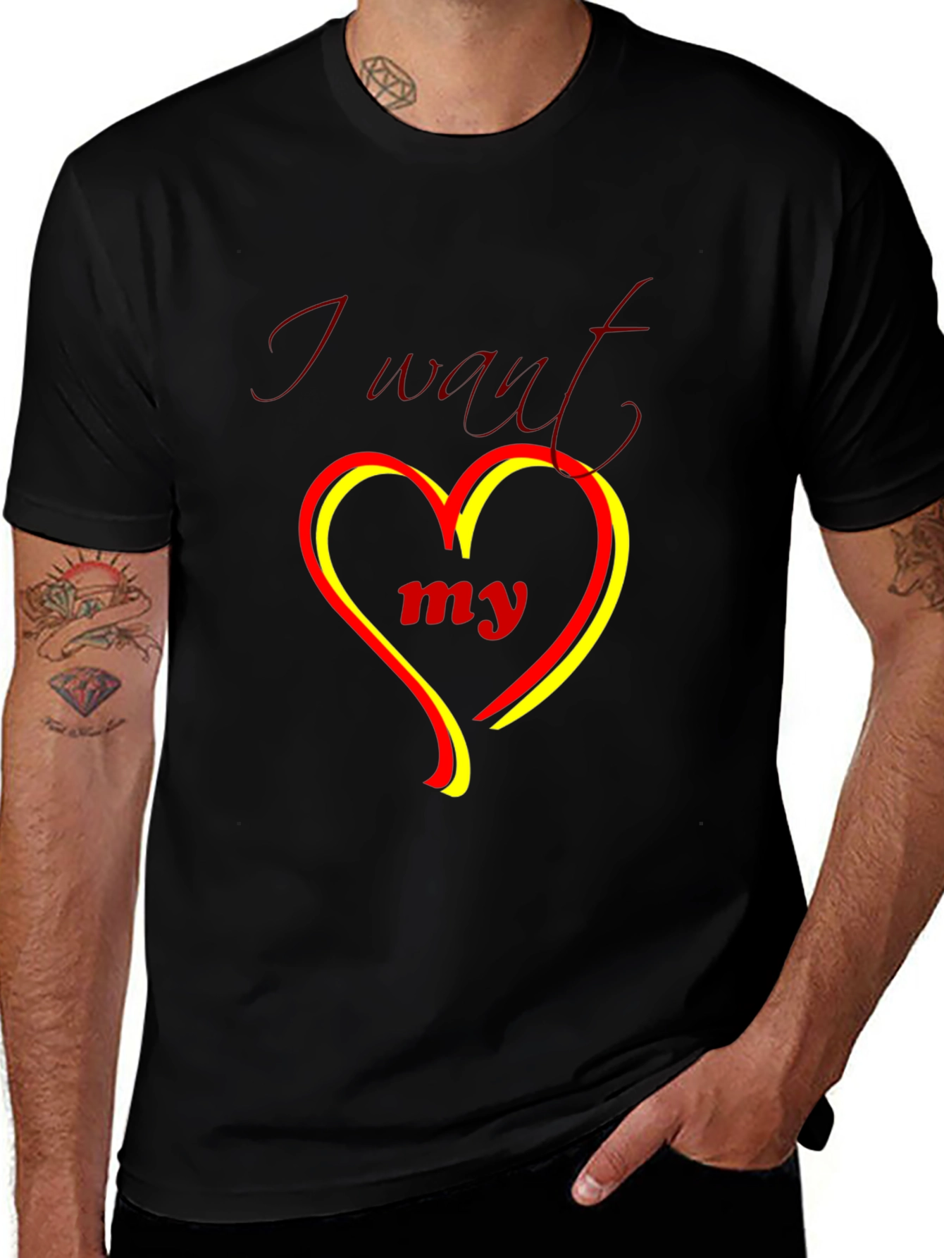 I Want My Heart Black T-Shirt