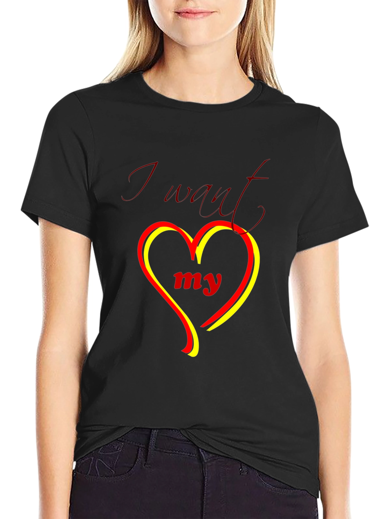 I Want My Heart Black T-Shirt