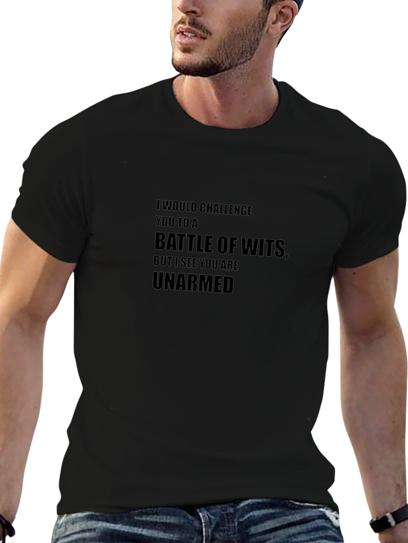 Unarmed Wit Battle Black T-Shirt