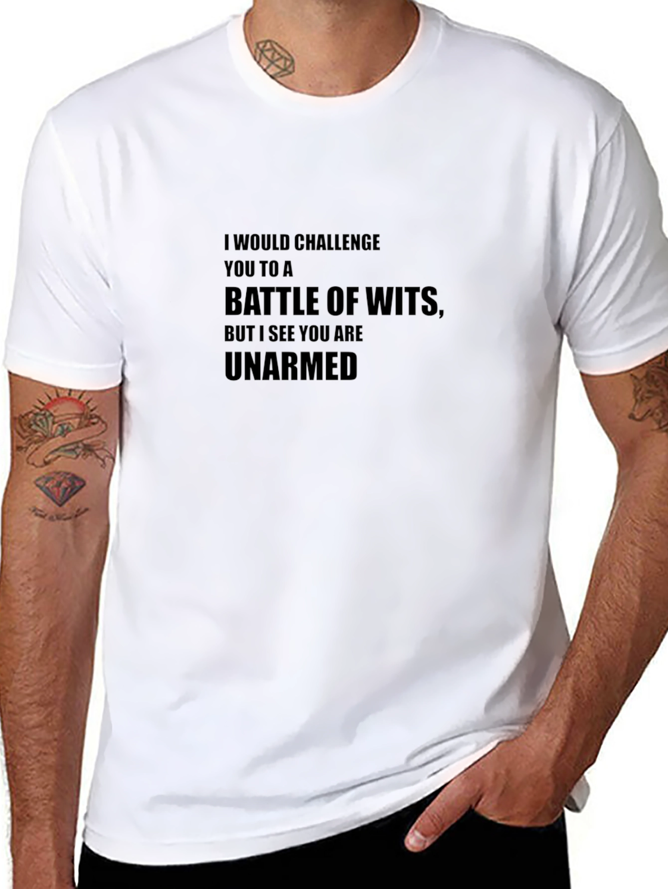 Unarmed Wit Battle Black T-Shirt