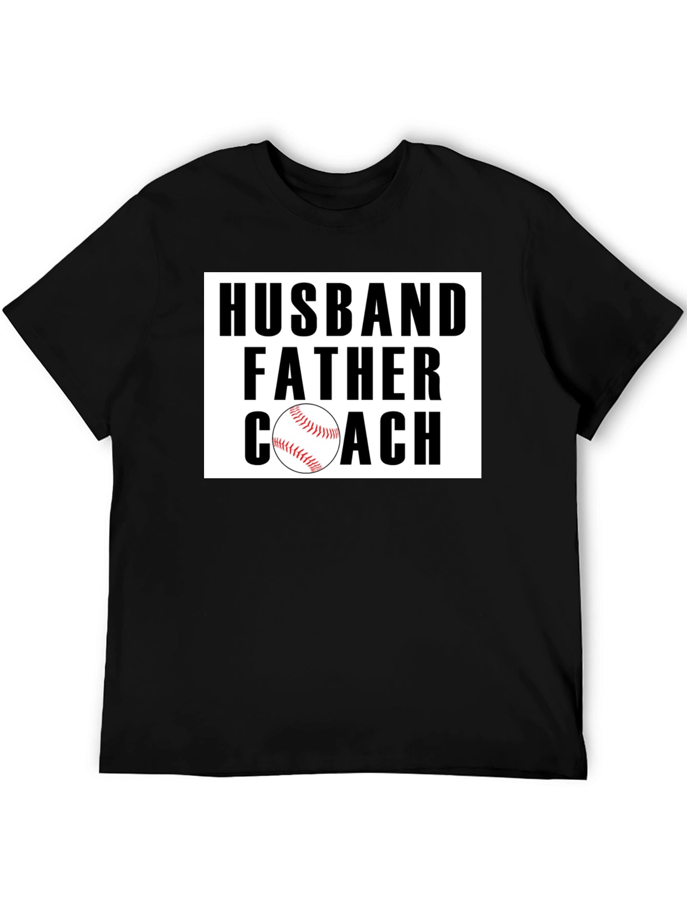Husband Father Coach Baseball Graphic Tee