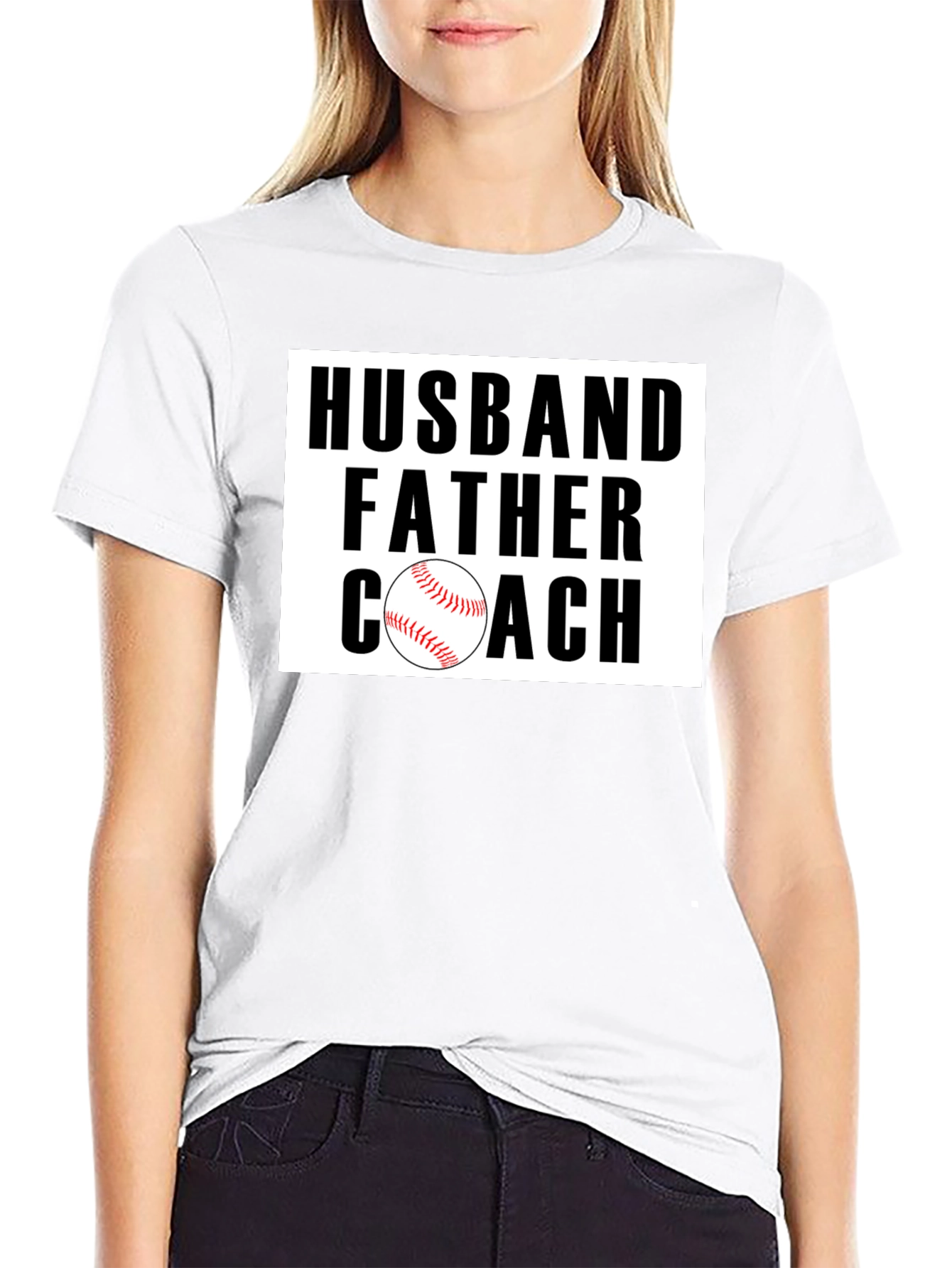 Husband Father Coach Baseball Graphic Tee