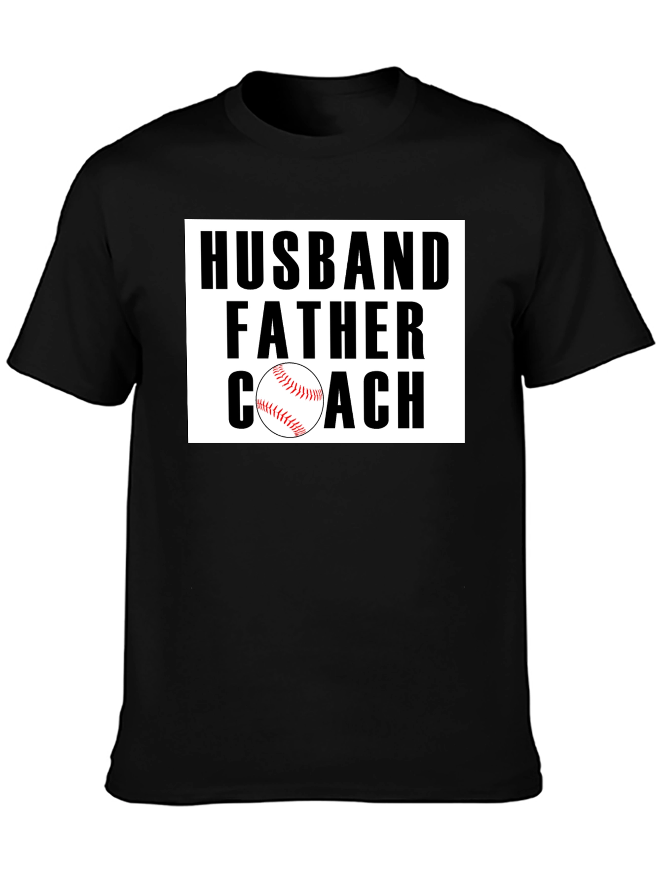 Husband Father Coach Baseball Graphic Tee