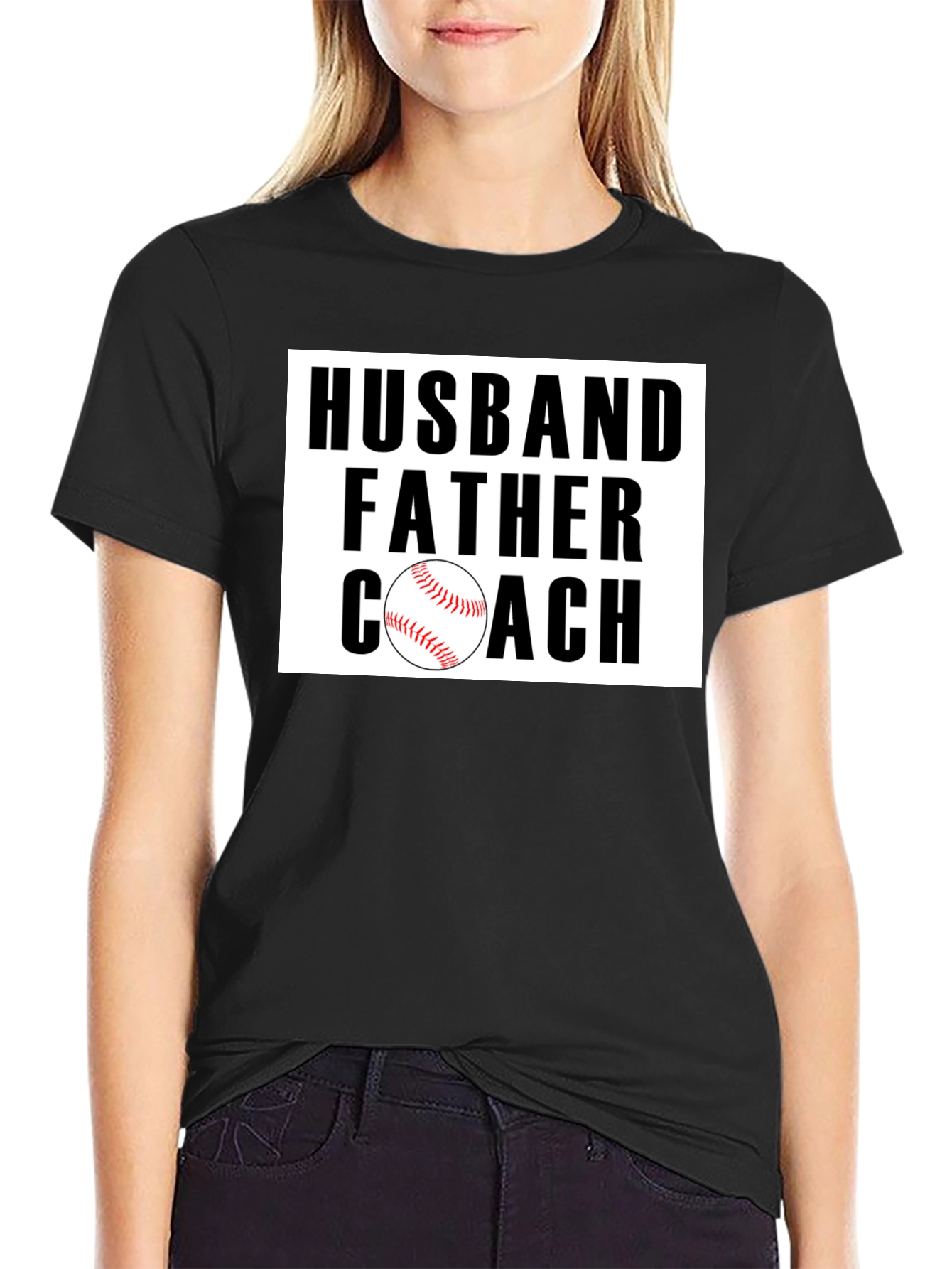 Husband Father Coach Baseball Graphic Tee