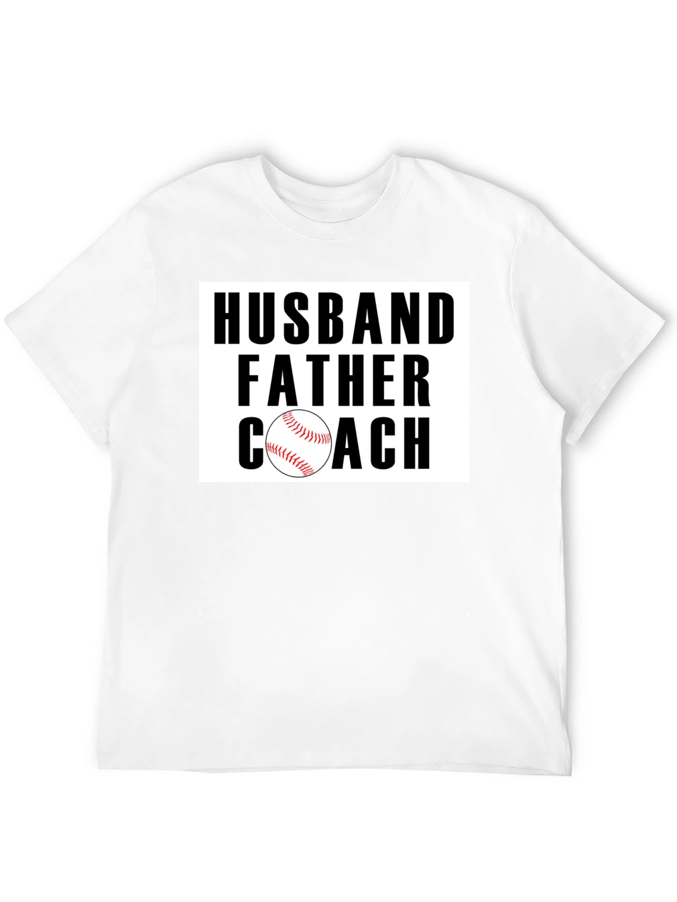 Husband Father Coach Baseball Graphic Tee