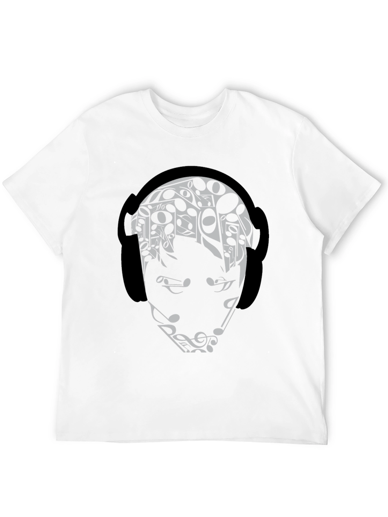 Music Lover Graphic Tee - Black Cotton Blend
