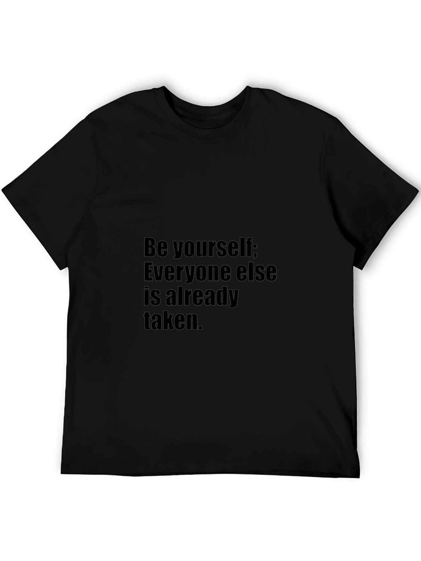 Be Yourself Graphic Tee - Black Casual T-Shirt