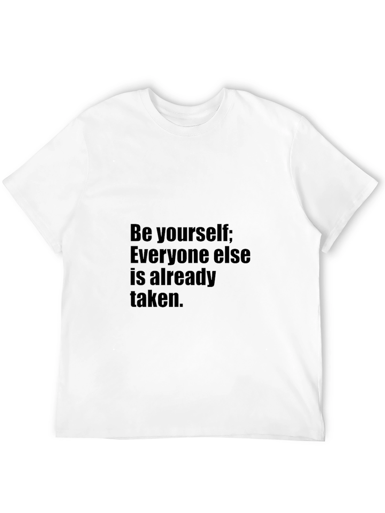Be Yourself Graphic Tee - Black Casual T-Shirt