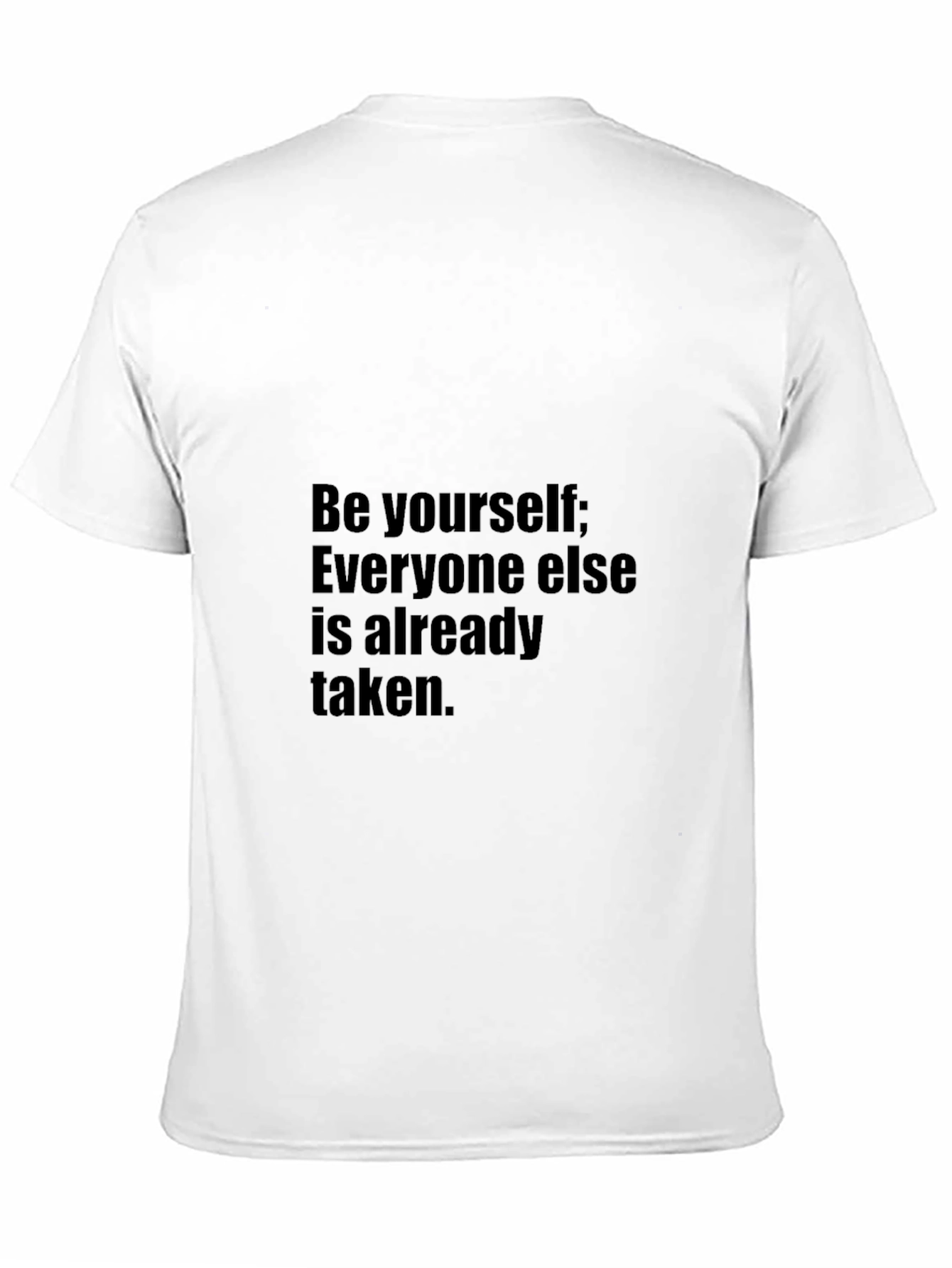Be Yourself Graphic Tee - Black Casual T-Shirt