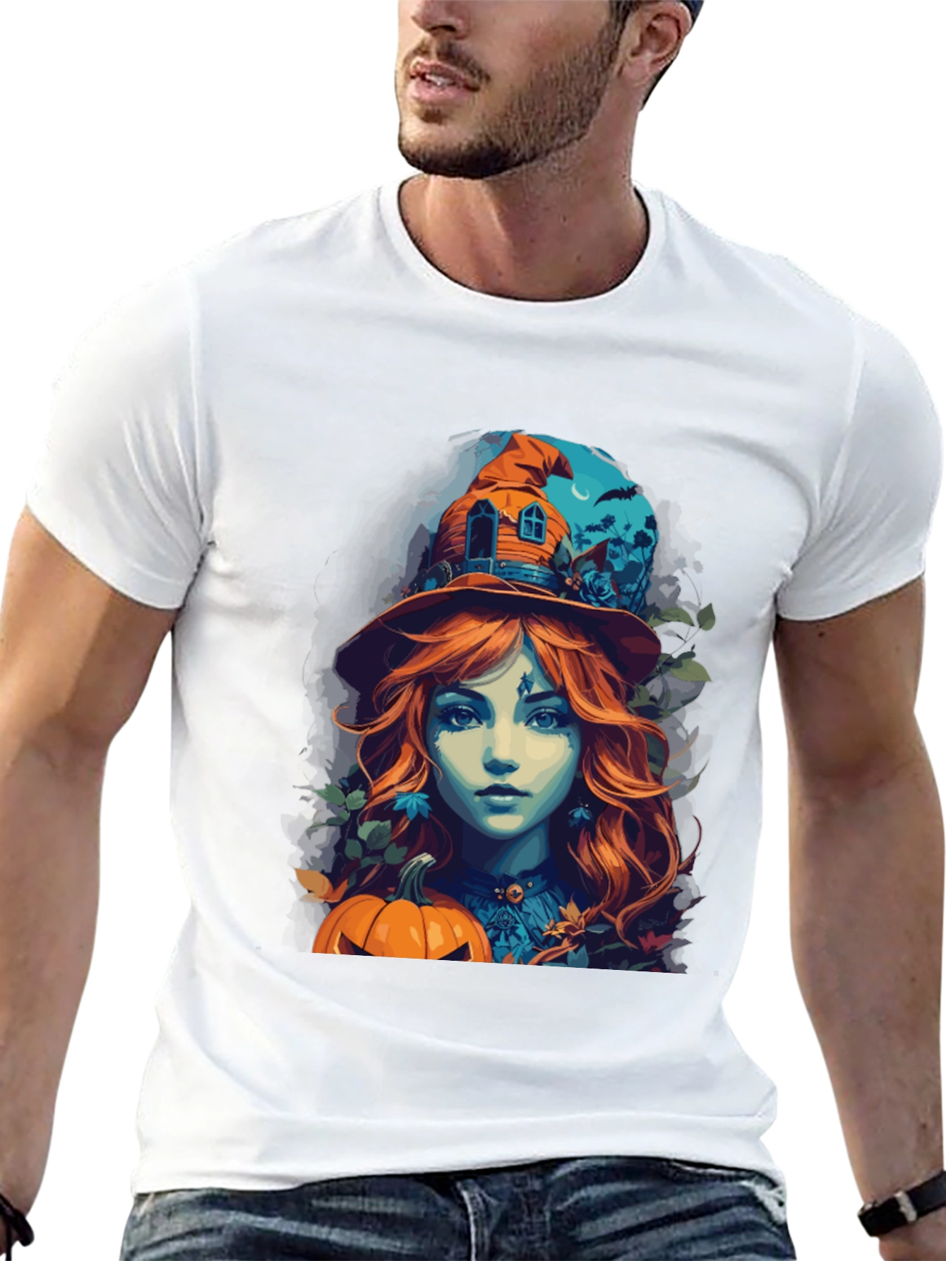 Halloween Witch T-Shirt: Autumn Vibes Spooky Season Style