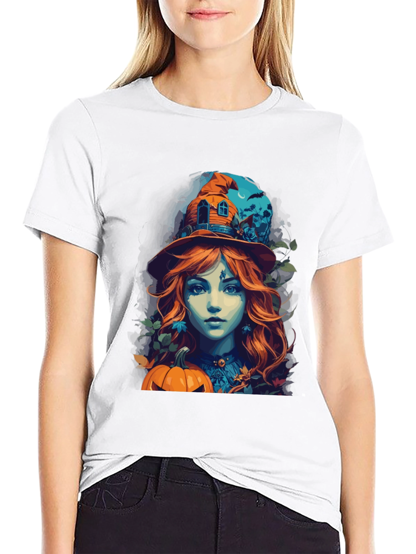 Halloween Witch T-Shirt: Autumn Vibes Spooky Season Style